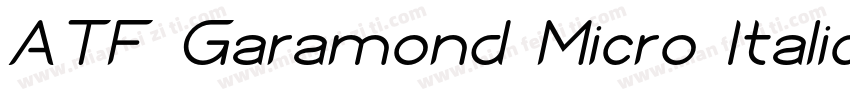 ATF Garamond Micro Italic字体转换